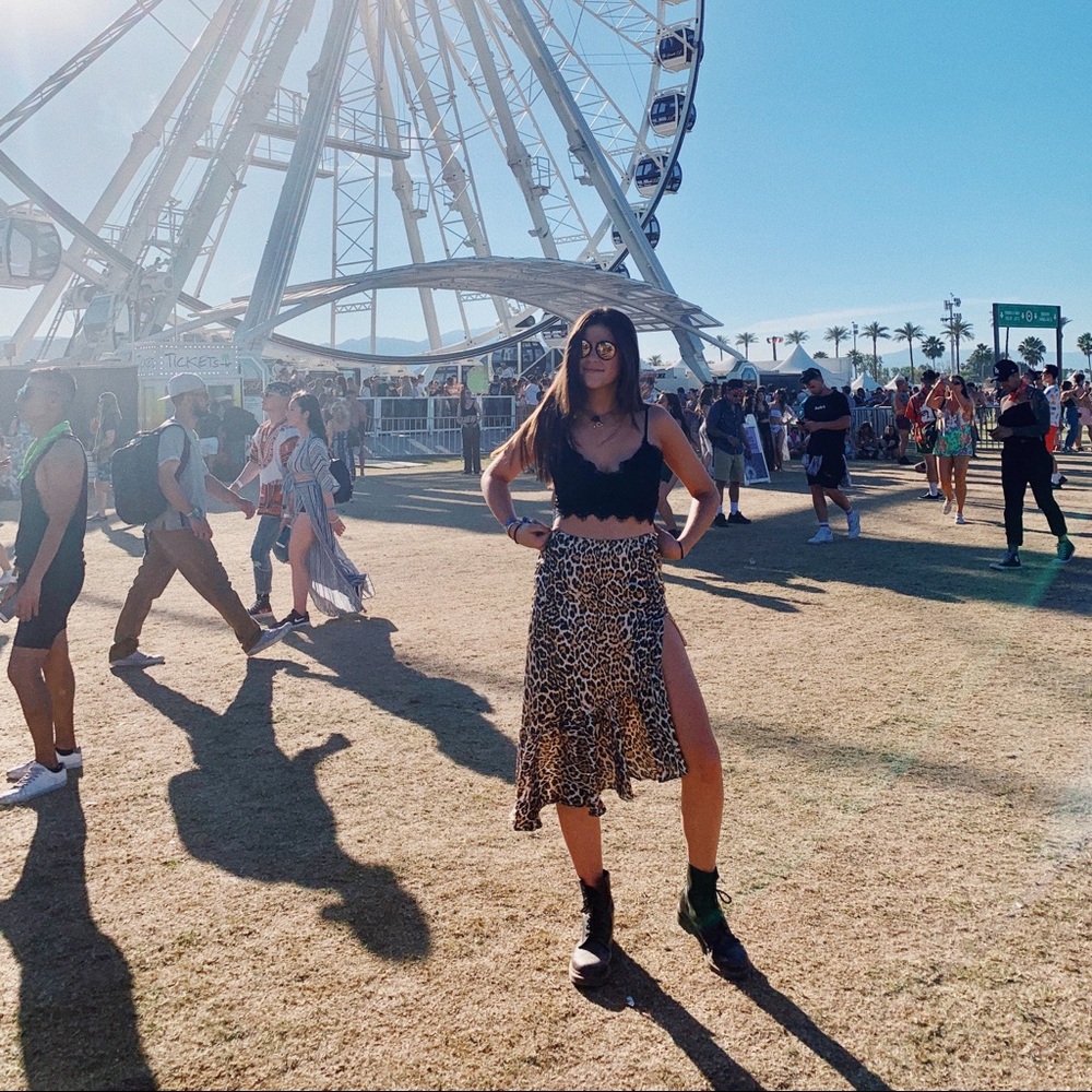 Super Down midi skirt